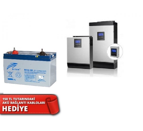 Kesintisiz Güç Paketi - 1000W Çıkış + 1.5KVA Yedekleme Kesintisiz Güç Paketi - 1000W Çıkış + 1.5KVA Yedekleme - Görsel 1