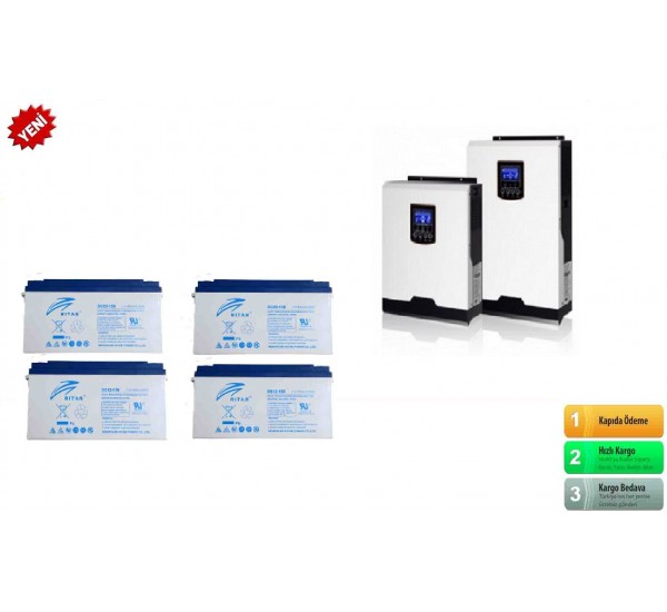 Kesintisiz Güç Paketi - 3KW Çıkış + 6KVA Yedekleme Kesintisiz Güç Paketi - 3KW Çıkış + 6KVA Yedekleme - Görsel 1